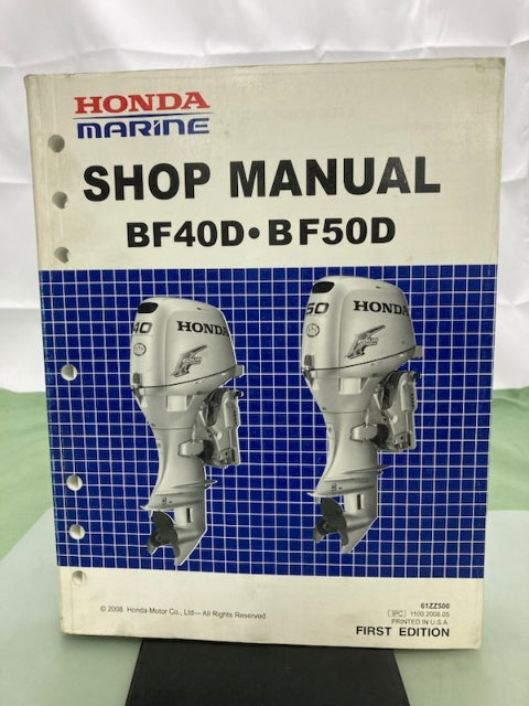 Honda 61ZZ500 BF40D BF50D Shop Manual '08 Genuine