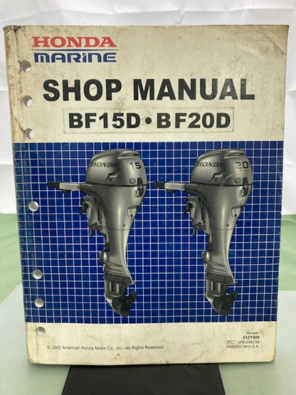 Honda 61ZY000 BF15D BF20D Shop Manual '02 Genuine