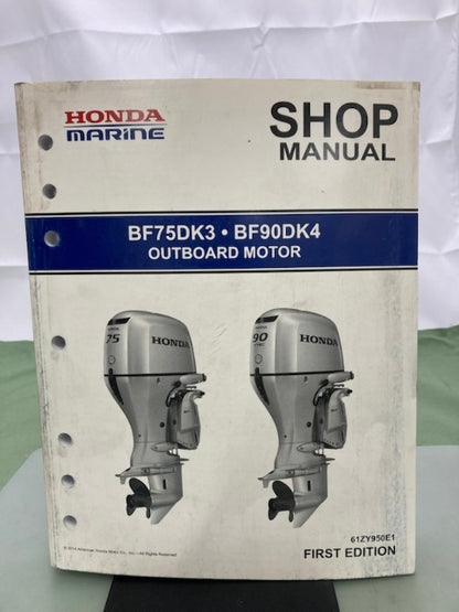 Honda 61ZY950E1 BF75DK3 BF90DK4 Shop Manual '14 Genuine