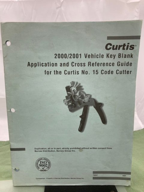 Curtis 70207 Key Blanks Cross Reference Guide & Code Book '00-'01 Genuine