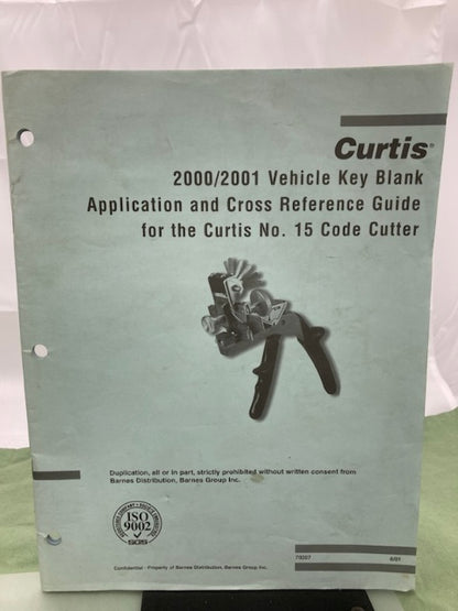 Curtis 70207 Key Blanks Cross Reference Guide & Code Book '00-'01 Genuine