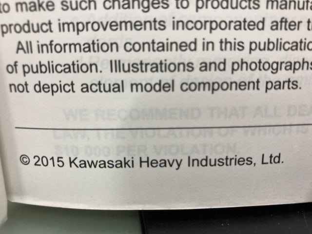 Kawasaki 99924-1506-02 Mule Pro-DX UTV Service Manual 2015 Genuine