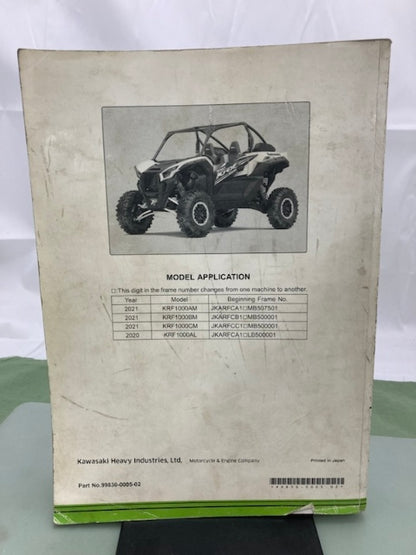 Kawasaki 99830-0005-02 Teryx KRX 1000 UTV Service Manual 2019 Genuine
