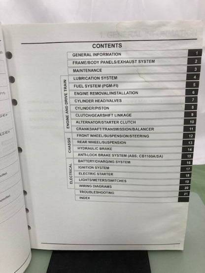 Honda 61MGC01 CB1100/A/SA Service Manual 2013-2014 Genuine