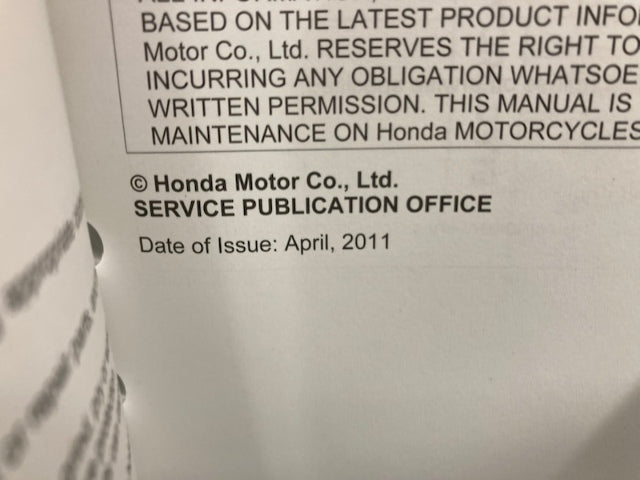 Honda 61MFN03 CB1000R Service Manual 2012-2016 Genuine