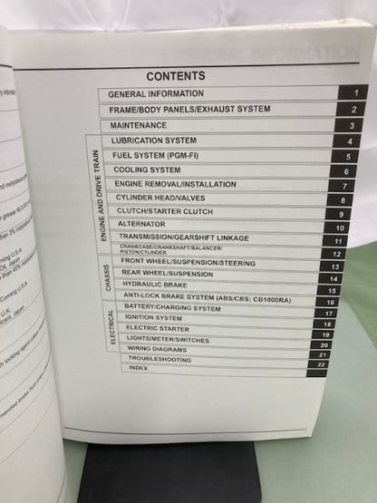 Honda 61MFN03 CB1000R Service Manual 2012-2016 Genuine