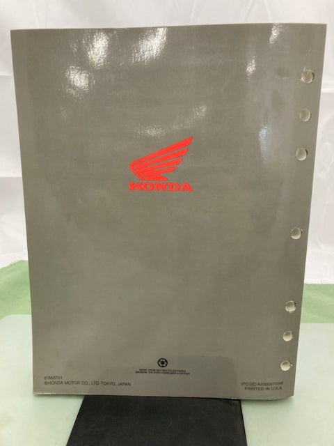 Honda 61MAT01 CBR1100XX Service Manual 1997-1998 Genuine