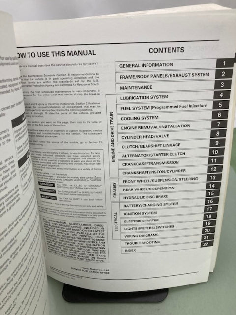 Honda 61MCF05 RVT1000R RC51 Service Manual 2000-2005 Genuine