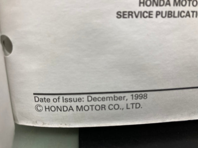 Honda 61MAT54 CBR1100XX Service Manual 1999-2003 Genuine
