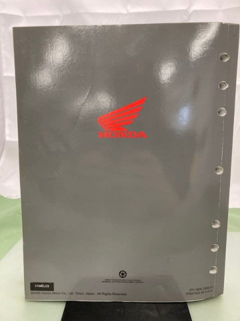 Honda 61MEL03 CBR1000RR Service Manual 2004-2007 Genuine