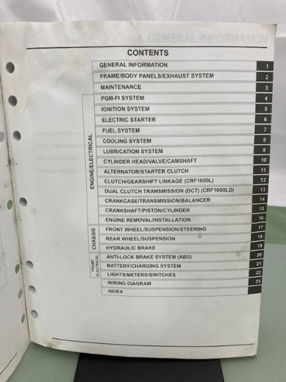 Honda 61MJP00 CRF1000L/LD Service Manual 2016 Genuine