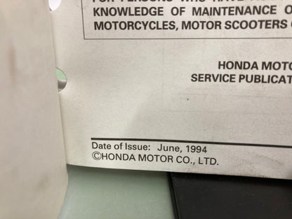 Honda 61MW002 CBR900RR Service Manual 1993-1995 Genuine
