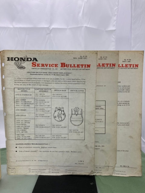 Honda 6146103 CB900C CB900F Shop Manual 1980-1982 Genuine