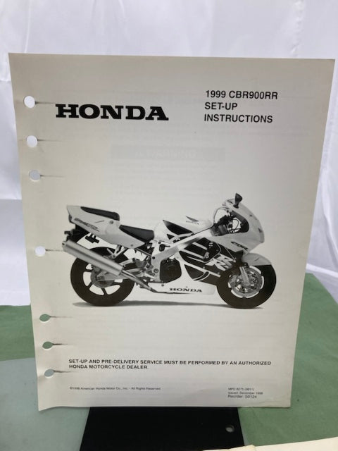 Honda 61MAS03 CBR900RR Service Manual 1996-1999 Genuine