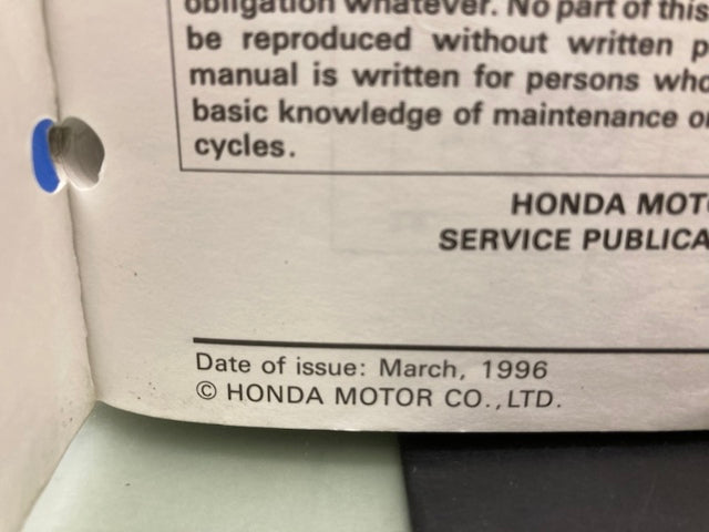 Honda 61MY311 ST1100 Service Manual '91-'02 with Addendum 61MY311-AH '03 Genuine
