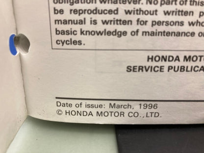 Honda 61MY311 ST1100 Service Manual '91-'02 with Addendum 61MY311-AH '03 Genuine