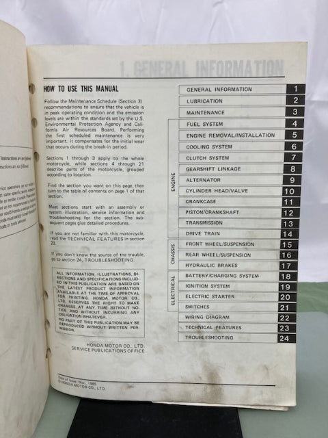 Honda 61MB403 V65 Magna-VF1100C Shop Manual 1983-1986 Genuine