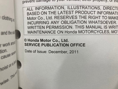 Honda 61MFL04 CBR1000RR/RA Service Manual 2008-2012 Genuine