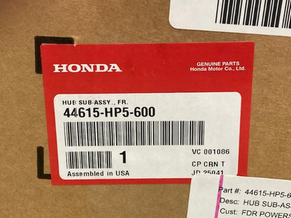 Honda 44615-HP5-600 Hub, Sub-Assembly, Fr. New Genuine
