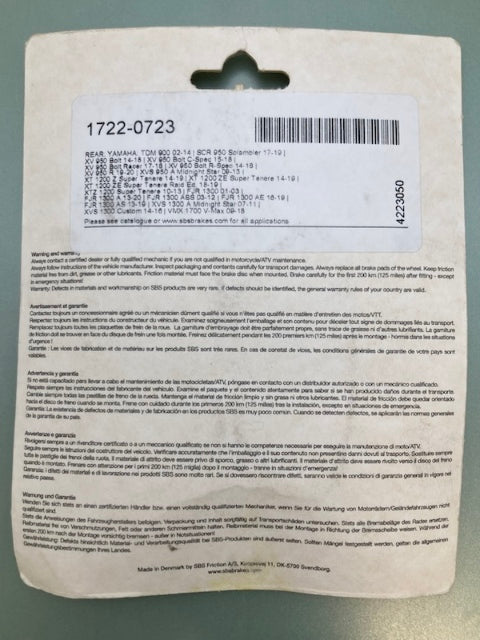 SBS 769LS Brake Pad Set, Sinter New Genuine
