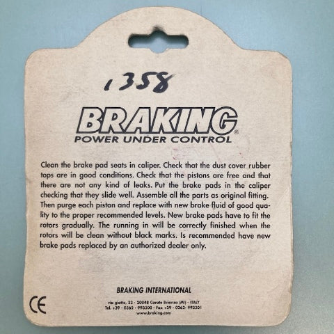 Braking 827 CM55 Brake Pad Set, Asbestos Free New Genuine