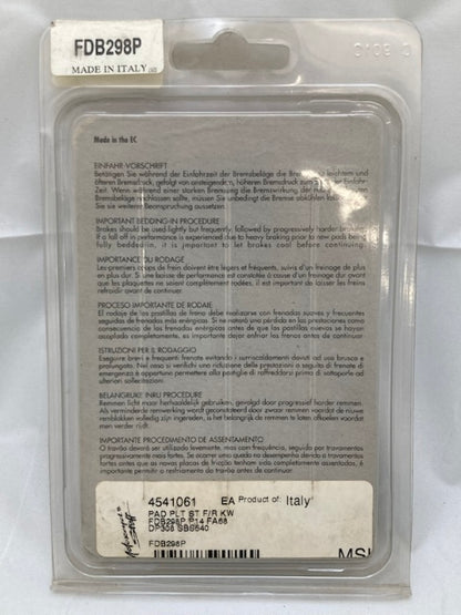 Ferodo FDB298P Brake Pad Set, Platinum New Genuine