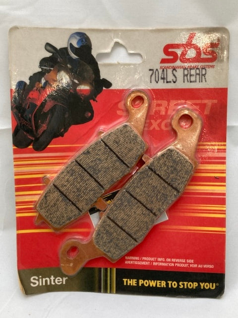 SBS 704LS Rear Brake Pad Set, Sinter New Genuine