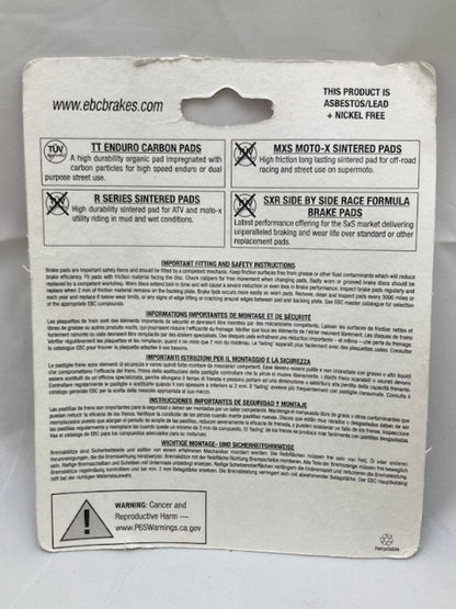 EBC Brakes FA84X Brake Pad Set, Off Road New Genuine