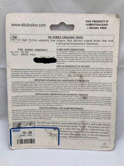 EBC Brakes FA29 Brake Pad Set, Organic New Genuine