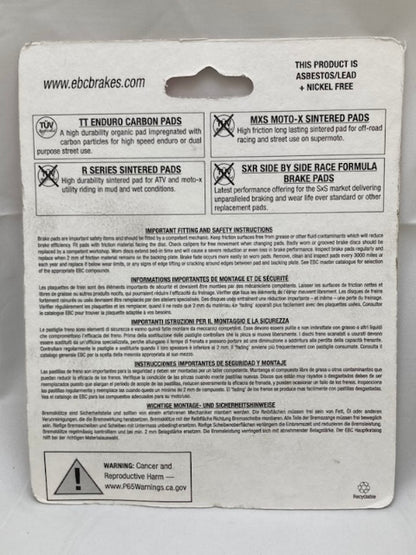 EBC Brakes FA686R Brake Pad Set, Off Road New Genuine
