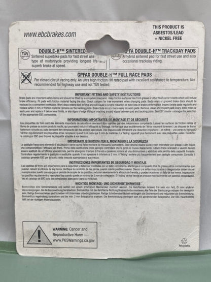 EBC Brakes FA717HH Brake Pad Set, Double-H Sintered New Genuine