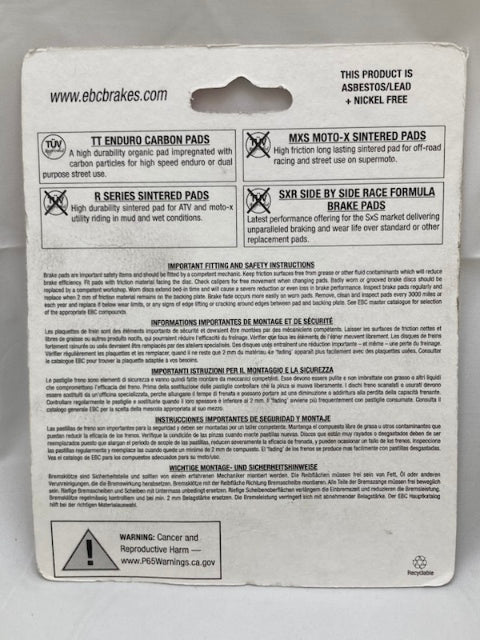 EBC Brakes FA717HH Brake Pad Set, Double-H Sintered New Genuine