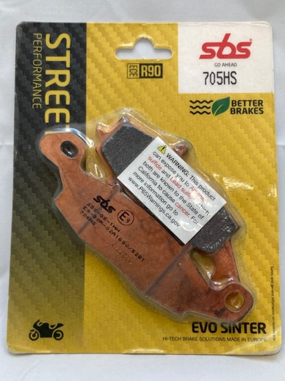 SBS 705HS Brake Pad Set, Street EVO Sinter New Genuine