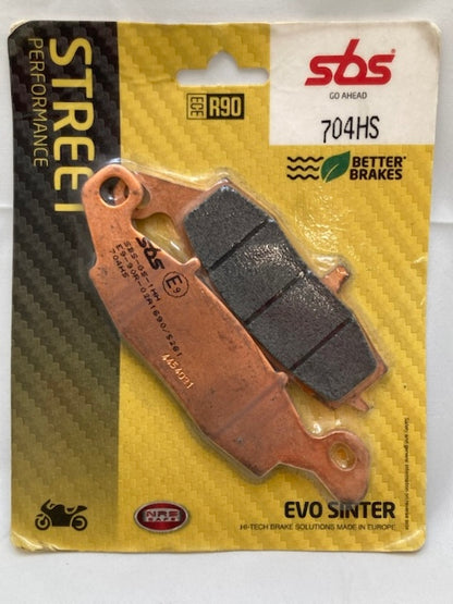 SBS 704HS Brake Pad Set, Street EVO Sinter New Genuine