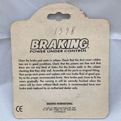 Braking 701 SM15M Brake Pad Set, Asbestos Free New Genuine