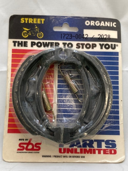 Parts Unlimited 2028 Organic Street Brake Pad Set, SBS 1723-0042 New Genuine