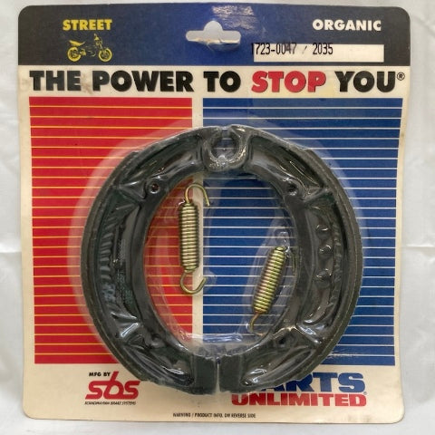 Parts Unlimited 2035 Organic Street Brake Pad Set, SBS 1723-0047 New Genuine