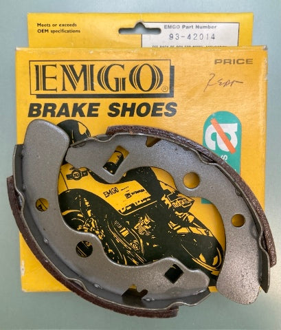 EMGO 93-42014 Replacement Brake Shoes, Asbestos Free New Genuine