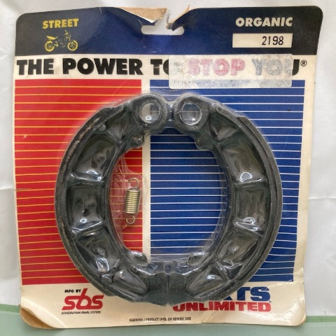 Parts Unlimited 2198 Organic Brake Shoe Set, SBS 1723-0089 New Genuine