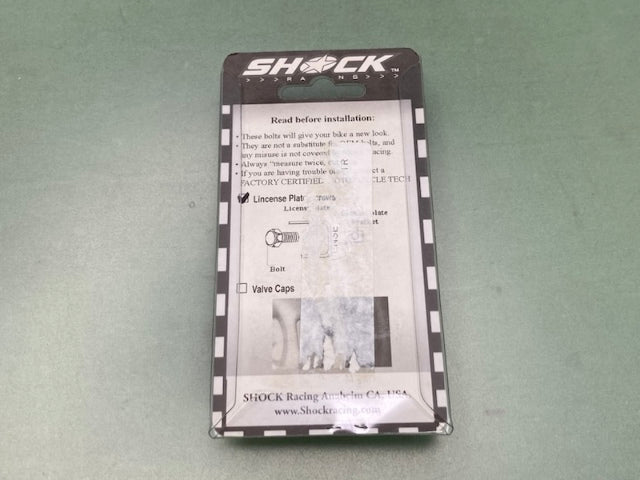 Shock Racing 8-Ball License Plate Screws New Genuine