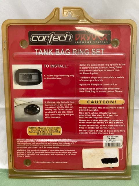 Cortech 8295230111 Dryver Tank Bag Ring Set H1 Honda New Genuine