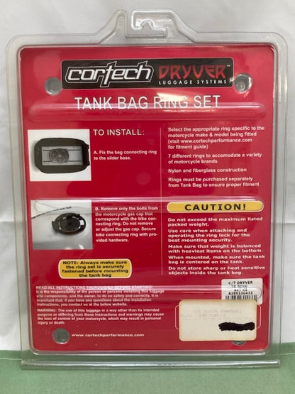 Cortech 8295230412 Dryver Tank Bag Ring Set K2 New Genuine