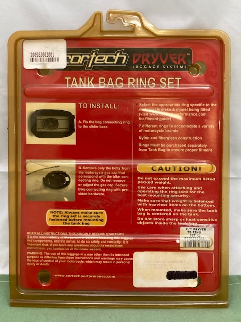 Cortech 8295230411 Dryver Tank Bag Ring Set K1 New Genuine