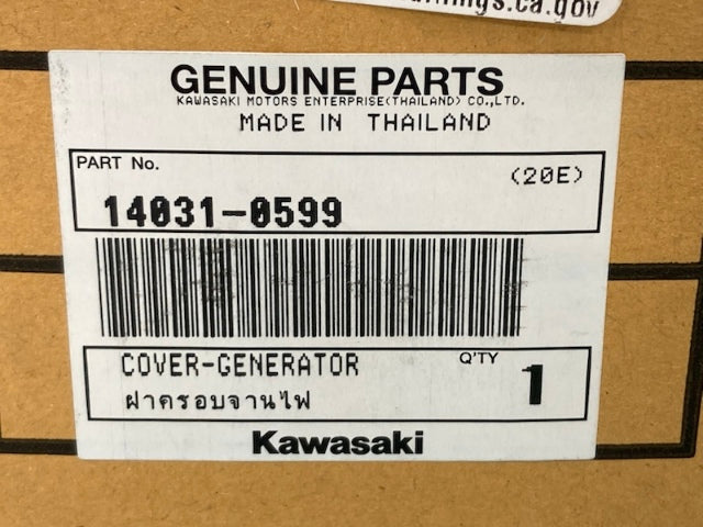Kawasaki 14031-0599 Cover - Generator New Genuine