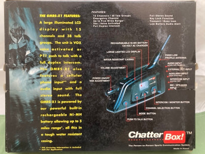 Chatter Box GMRS X1 Full Face Motorcycle Communication System Kit New Genuine