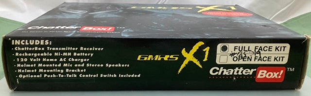 Chatter Box GMRS X1 Full Face Motorcycle Communication System Kit New Genuine