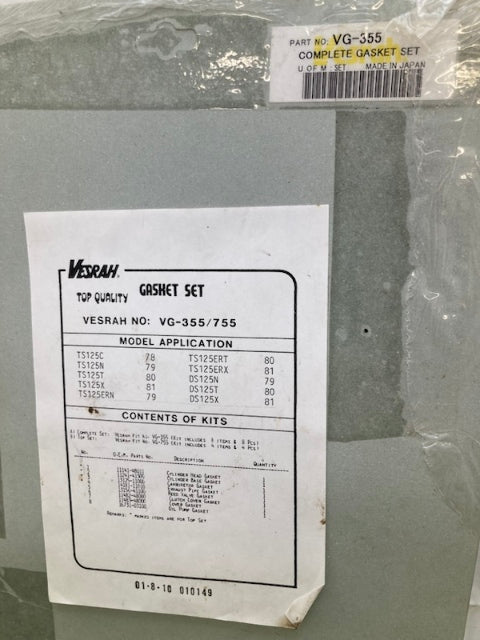 Vesrah VG-355 Complete Gasket Set, Suzuki New Genuine