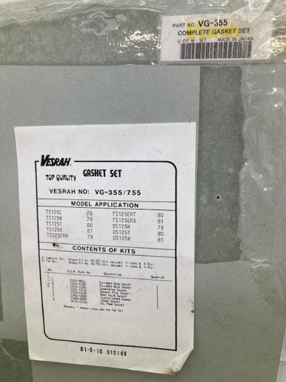 Vesrah VG-355 Complete Gasket Set, Suzuki New Genuine