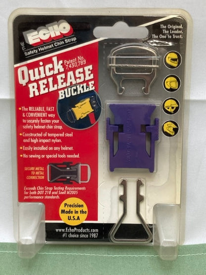 Echo 0108-007 Safety Helmet Chin Strap, Purple Quick Release Buckle New Genuine