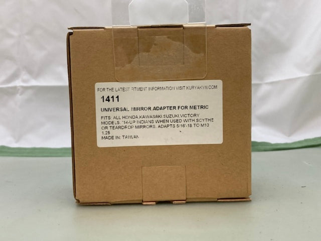 Kuryakyn 1411 Universal Mirror Adapter for Metric New Genuine